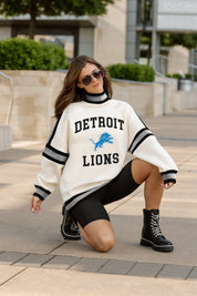 DETROIT LIONS VIVID MOTION COLORBLOCK TURTLENECK PULLOVER