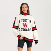 HOUSTON COUGARS VIVID MOTION COLORBLOCK TURTLENECK PULLOVER
