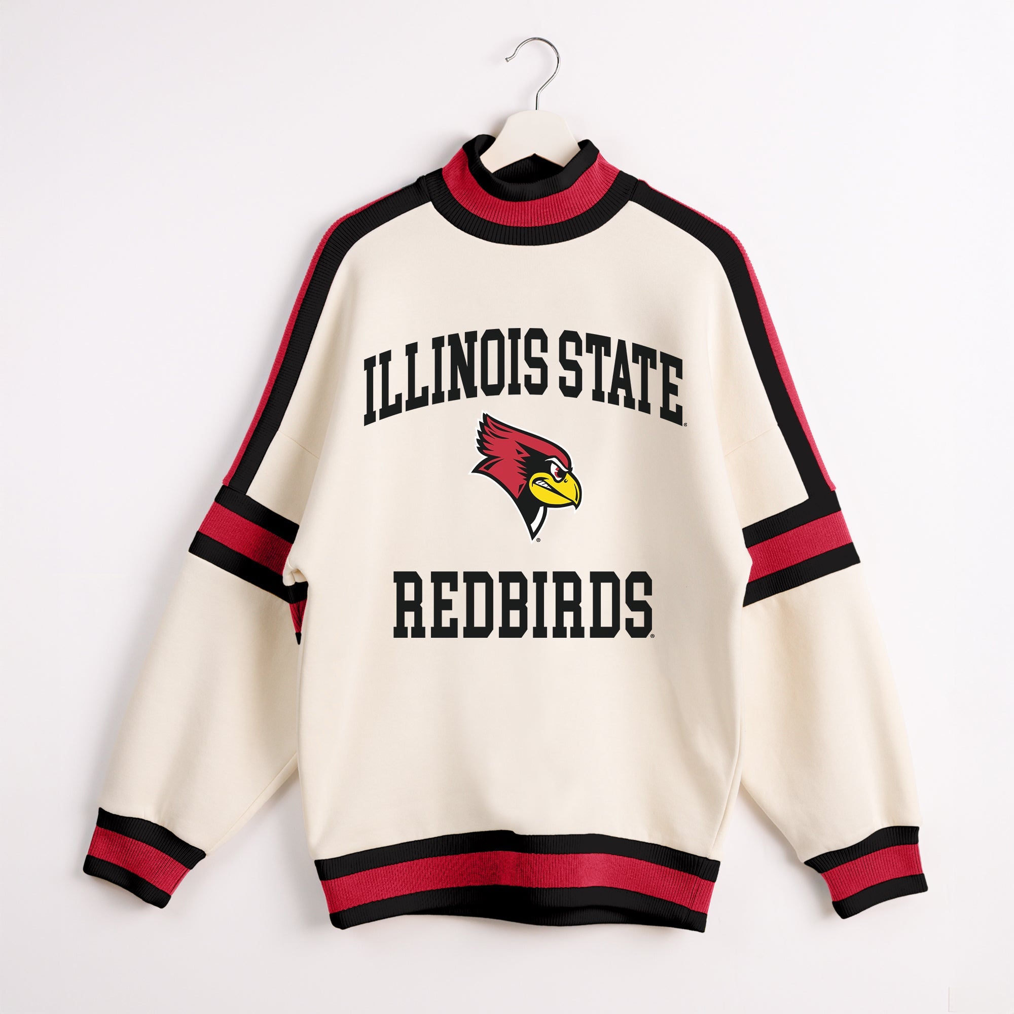 ILLINOIS STATE REDBIRDS VIVID MOTION COLORBLOCK TURTLENECK PULLOVER