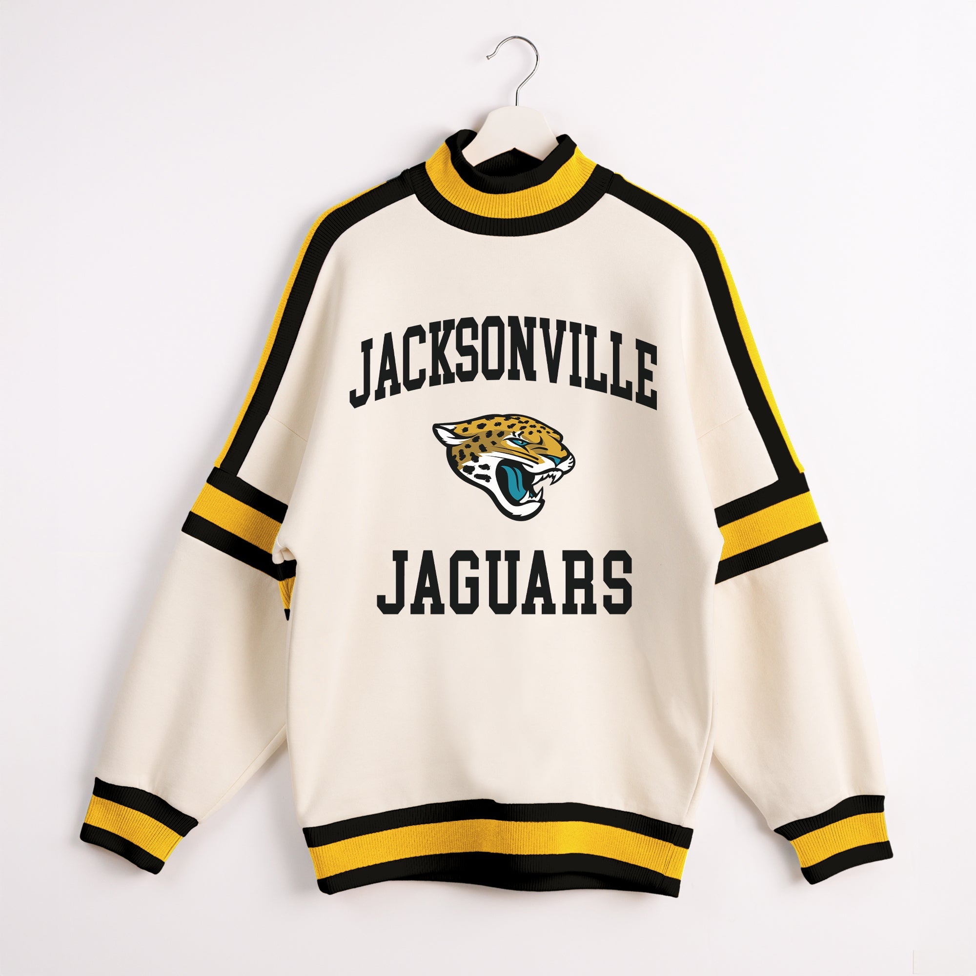 JACKSONVILLE JAGUARS VIVID MOTION COLORBLOCK TURTLENECK PULLOVER