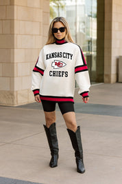 KANSAS CITY CHIEFS VIVID MOTION COLORBLOCK TURTLENECK PULLOVER