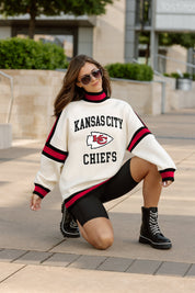 KANSAS CITY CHIEFS VIVID MOTION COLORBLOCK TURTLENECK PULLOVER