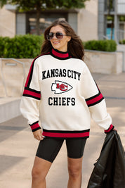 KANSAS CITY CHIEFS VIVID MOTION COLORBLOCK TURTLENECK PULLOVER