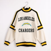 LOS ANGELES CHARGERS VIVID MOTION COLORBLOCK TURTLENECK PULLOVER