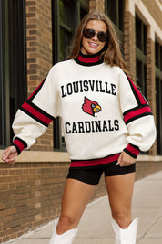 LOUISVILLE CARDINALS VIVID MOTION COLORBLOCK TURTLENECK PULLOVER
