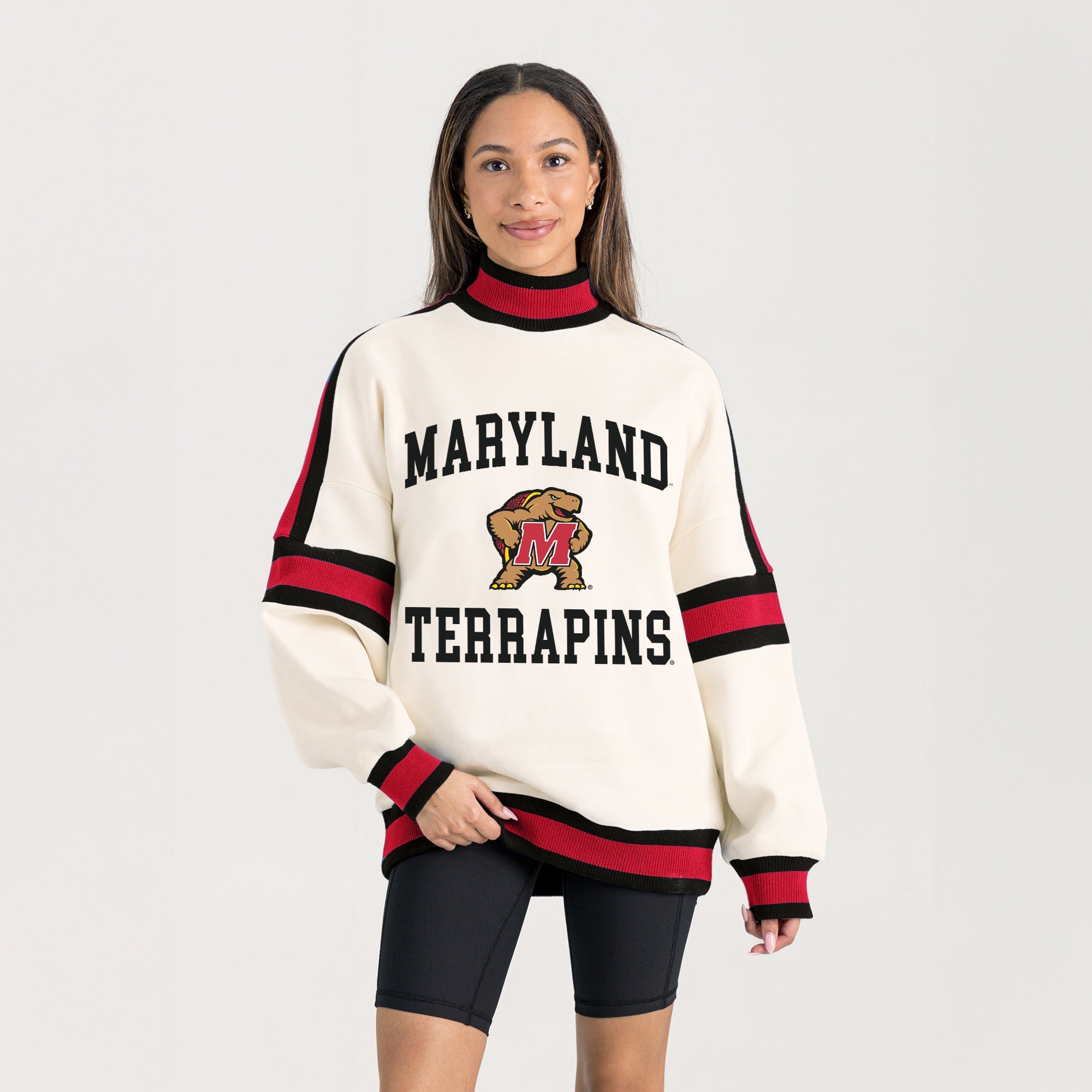 MARYLAND TERRAPINS VIVID MOTION COLORBLOCK TURTLENECK PULLOVER