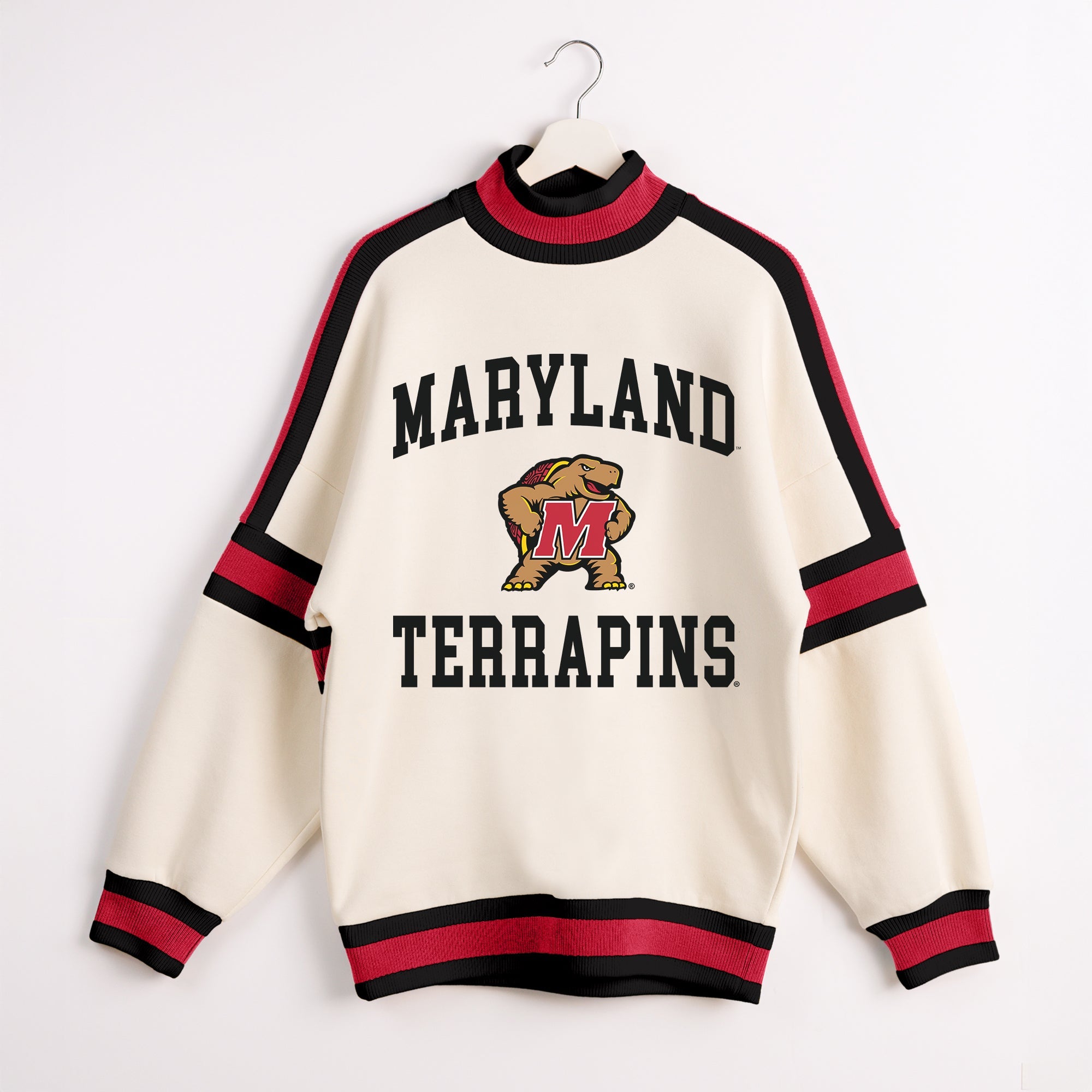 MARYLAND TERRAPINS VIVID MOTION COLORBLOCK TURTLENECK PULLOVER