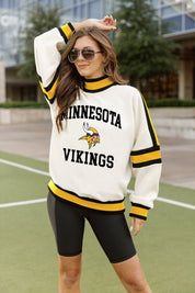 MINNESOTA VIKINGS VIVID MOTION COLORBLOCK TURTLENECK PULLOVER