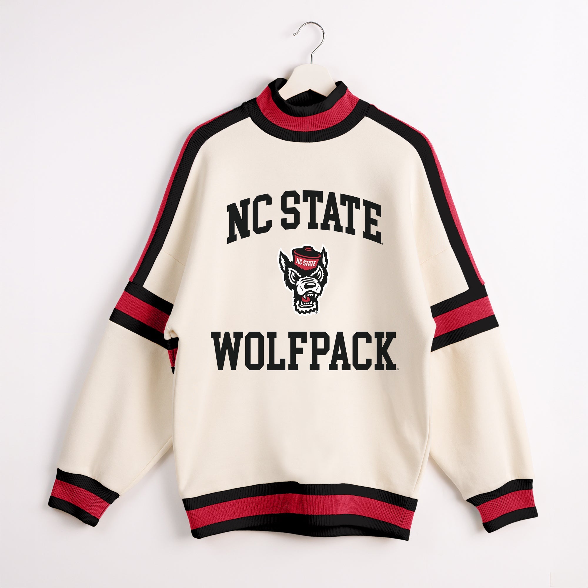 NORTH CAROLINA STATE WOLFPACK VIVID MOTION COLORBLOCK TURTLENECK PULLOVER