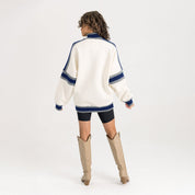 NEW ENGLAND PATRIOTS VIVID MOTION COLORBLOCK TURTLENECK PULLOVER