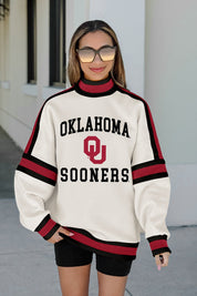OKLAHOMA SOONERS VIVID MOTION COLORBLOCK TURTLENECK PULLOVER