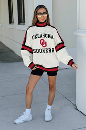 OKLAHOMA SOONERS VIVID MOTION COLORBLOCK TURTLENECK PULLOVER