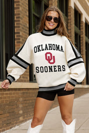 OKLAHOMA SOONERS VIVID MOTION COLORBLOCK TURTLENECK PULLOVER