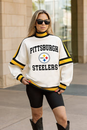 PITTSBURGH STEELERS VIVID MOTION COLORBLOCK TURTLENECK PULLOVER