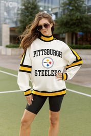 PITTSBURGH STEELERS VIVID MOTION COLORBLOCK TURTLENECK PULLOVER