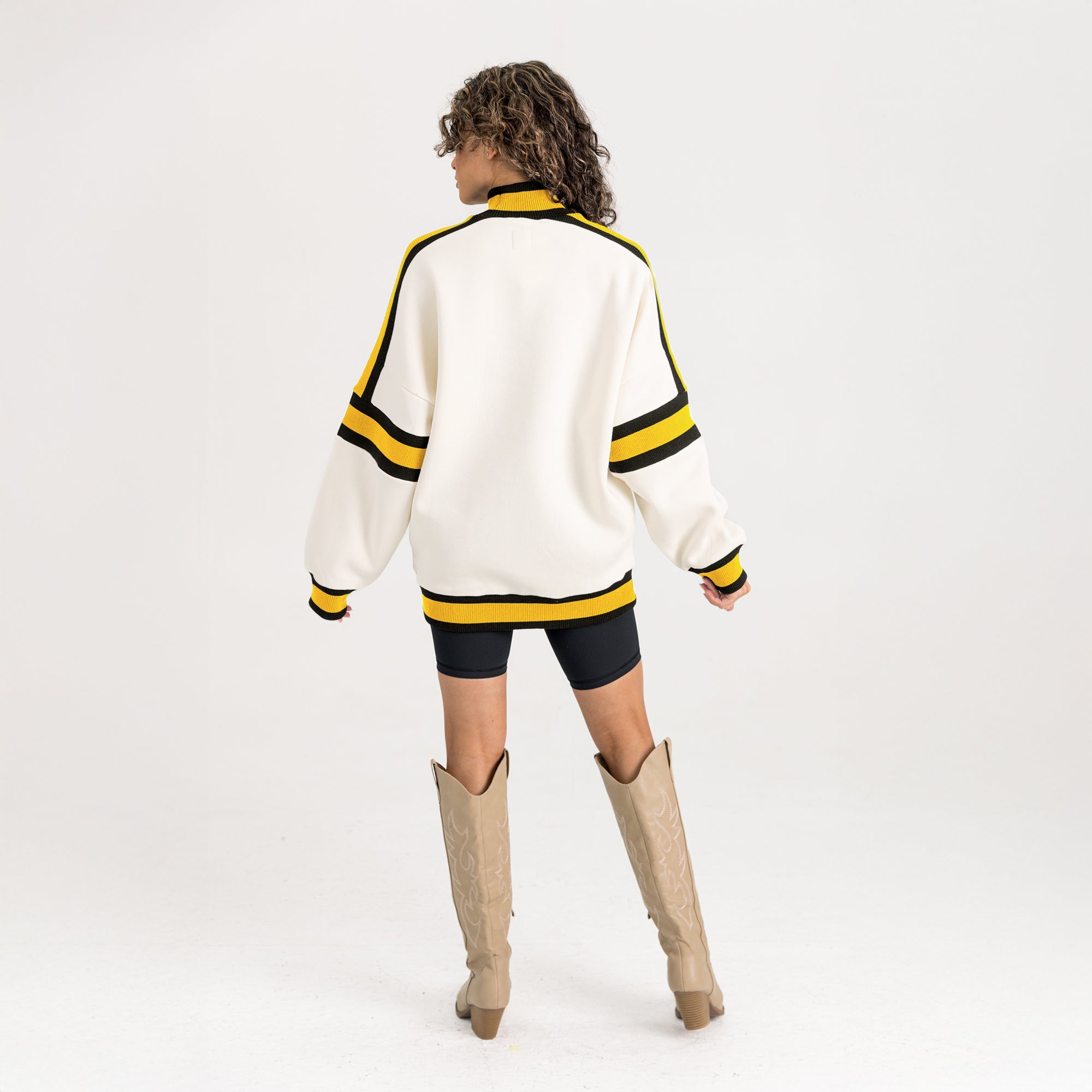 PITTSBURGH STEELERS VIVID MOTION COLORBLOCK TURTLENECK PULLOVER