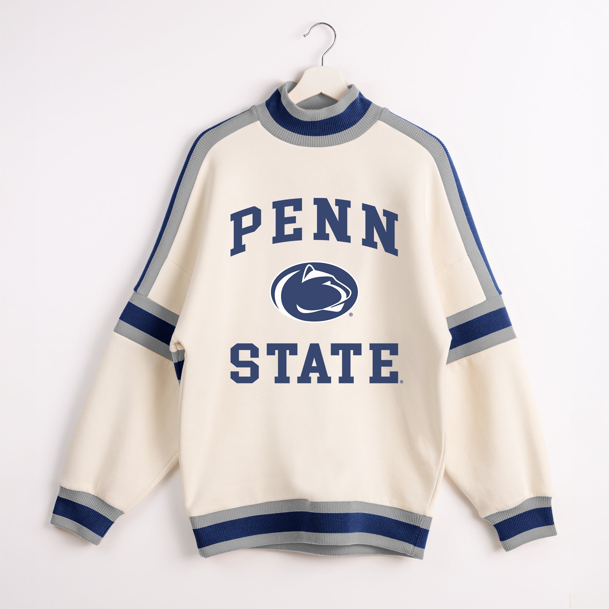 PENN STATE NITTANY LIONS VIVID MOTION COLORBLOCK TURTLENECK PULLOVER