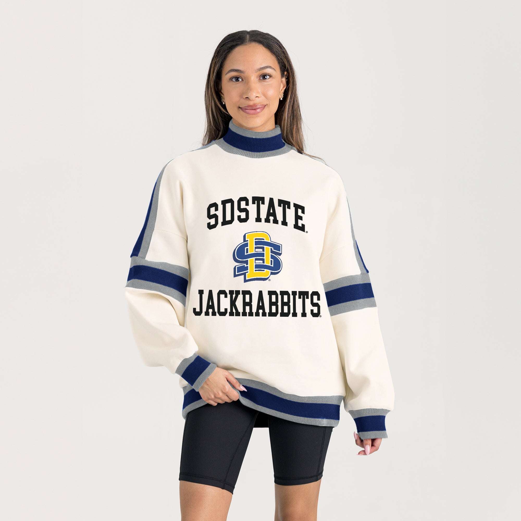 SOUTH DAKOTA STATE JACKRABBITS VIVID MOTION COLORBLOCK TURTLENECK PULLOVER