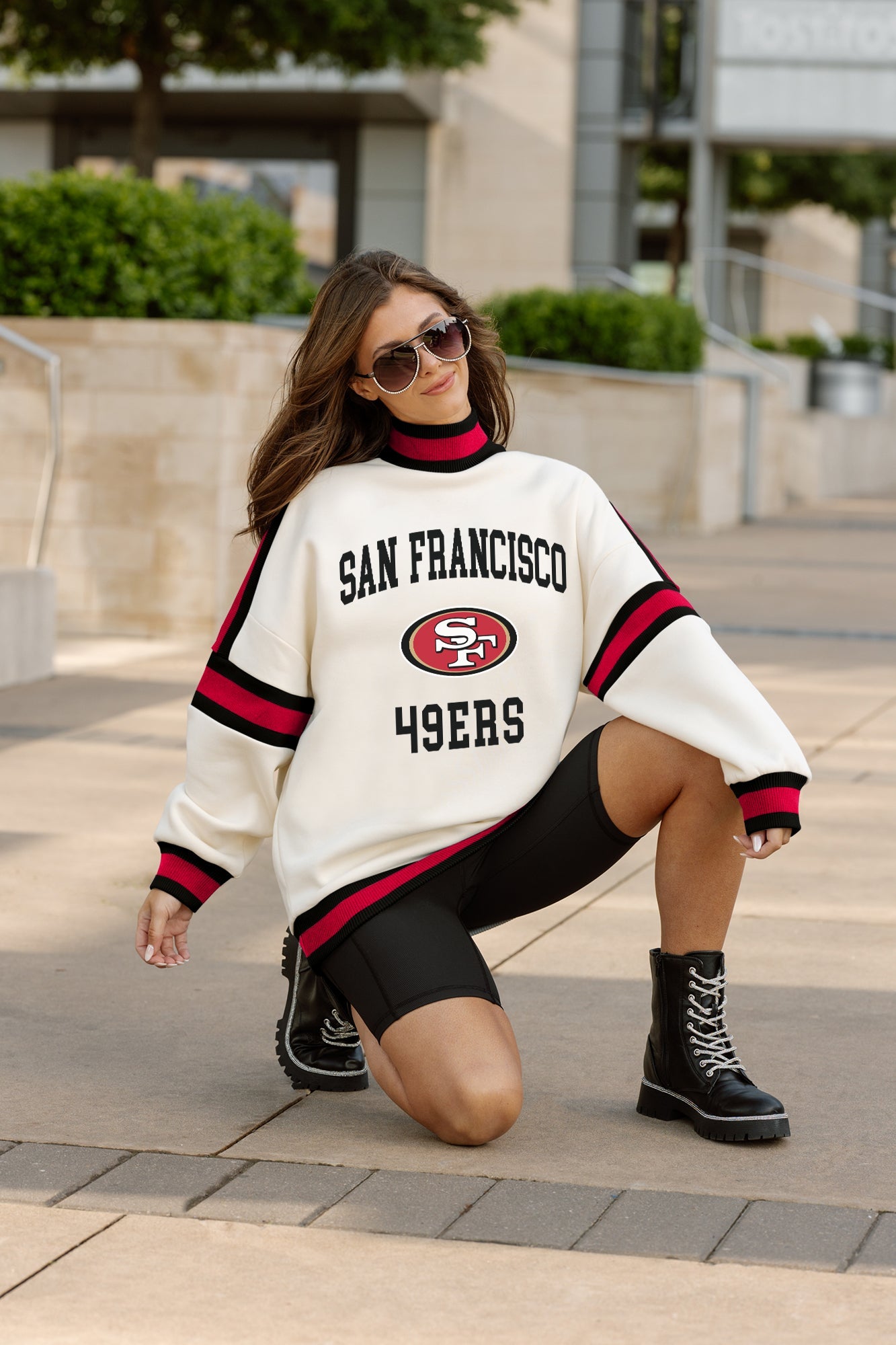 SAN FRANCISCO 49ERS VIVID MOTION COLORBLOCK TURTLENECK PULLOVER