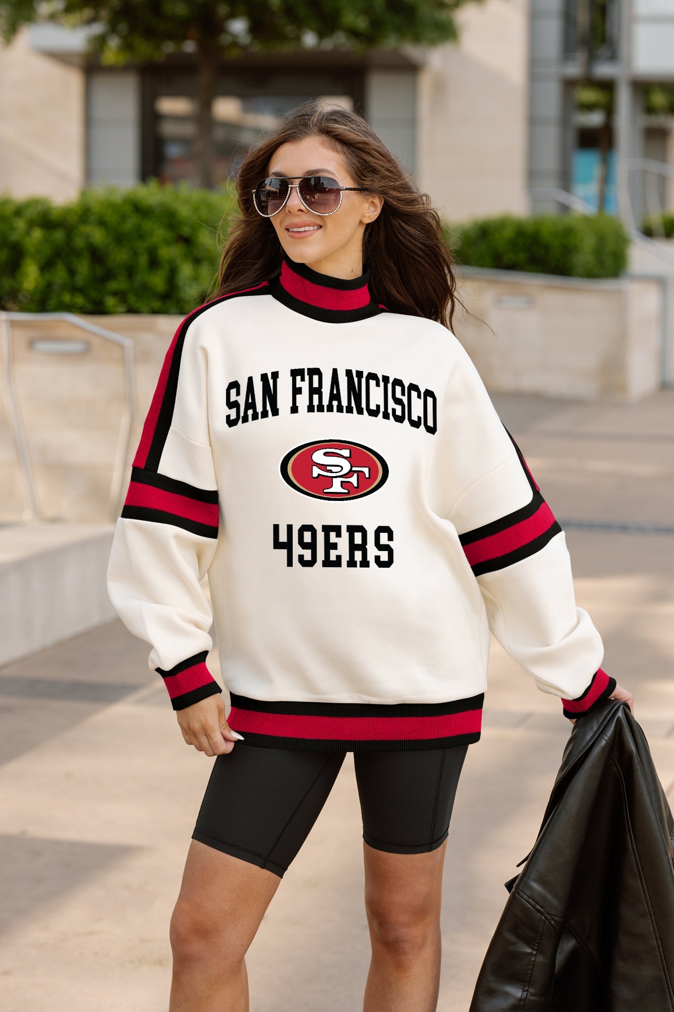 SAN FRANCISCO 49ERS VIVID MOTION COLORBLOCK TURTLENECK PULLOVER
