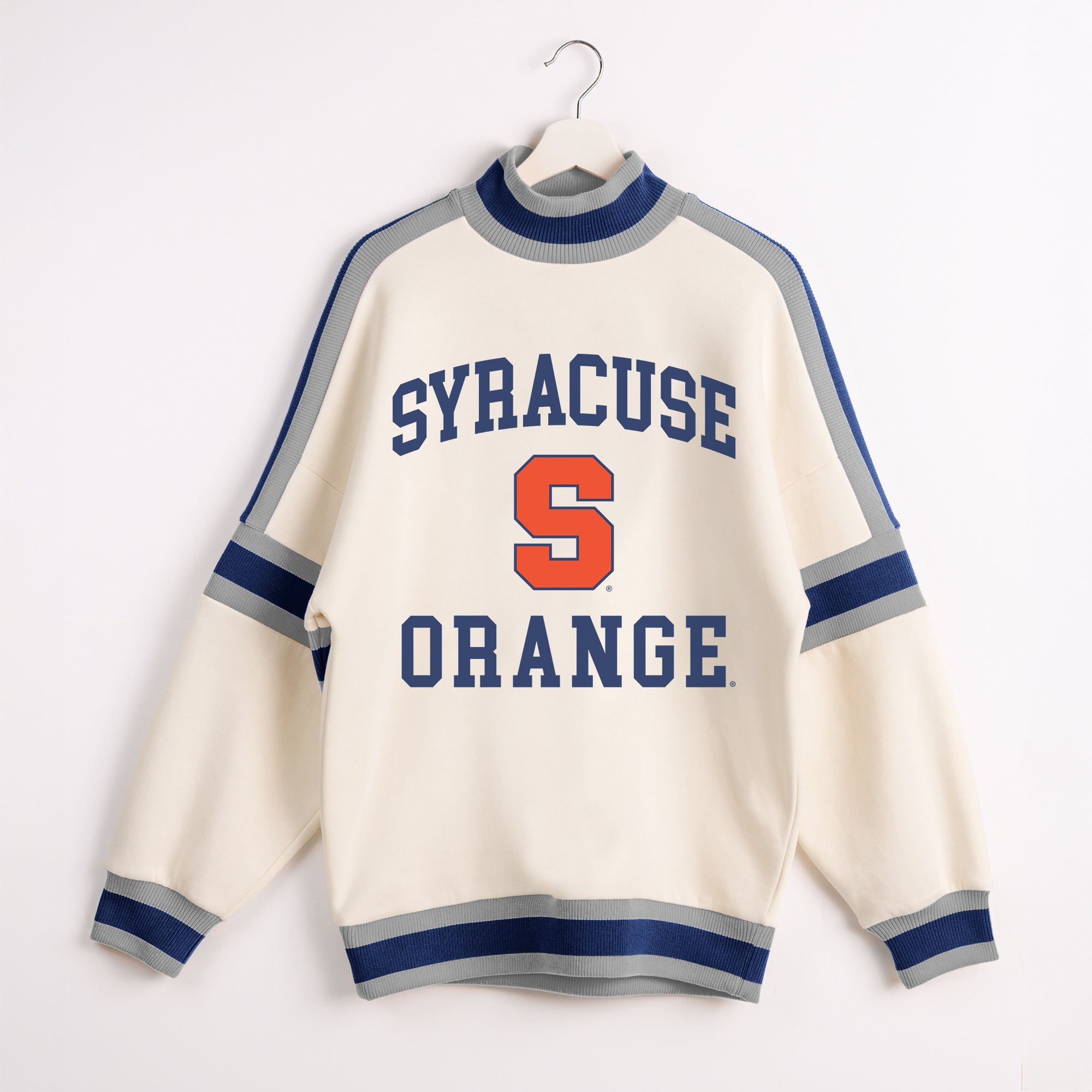 SYRACUSE ORANGE VIVID MOTION COLORBLOCK TURTLENECK PULLOVER