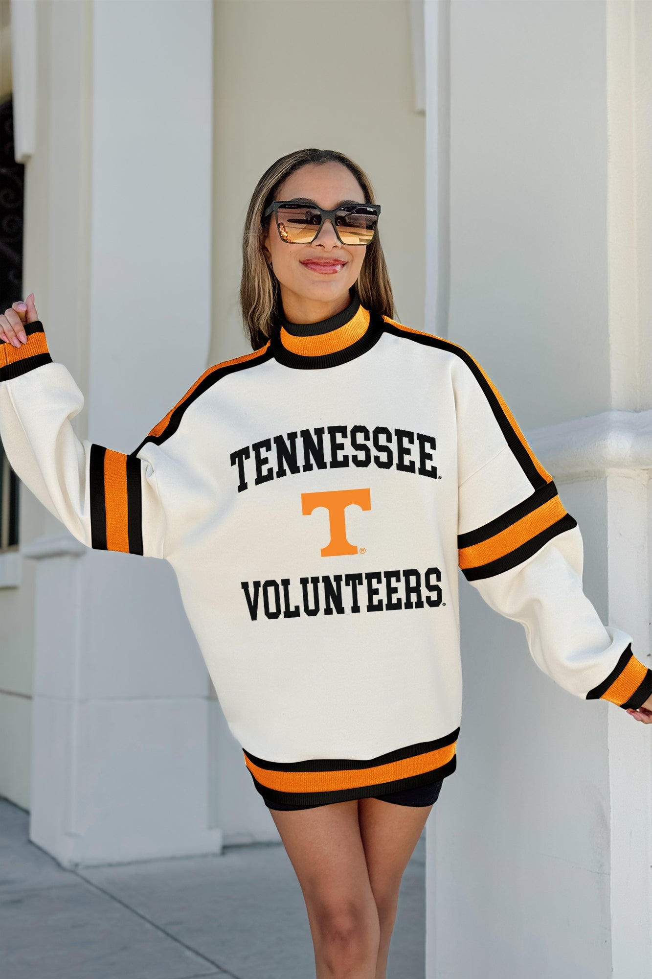 TENNESSEE VOLUNTEERS VIVID MOTION COLORBLOCK TURTLENECK PULLOVER