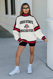 OHIO STATE BUCKEYES VIVID MOTION COLORBLOCK TURTLENECK PULLOVER