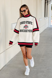 OHIO STATE BUCKEYES VIVID MOTION COLORBLOCK TURTLENECK PULLOVER