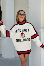 GEORGIA BULLDOGS VIVID MOTION COLORBLOCK TURTLENECK PULLOVER