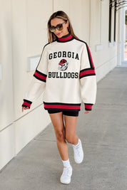 GEORGIA BULLDOGS VIVID MOTION COLORBLOCK TURTLENECK PULLOVER