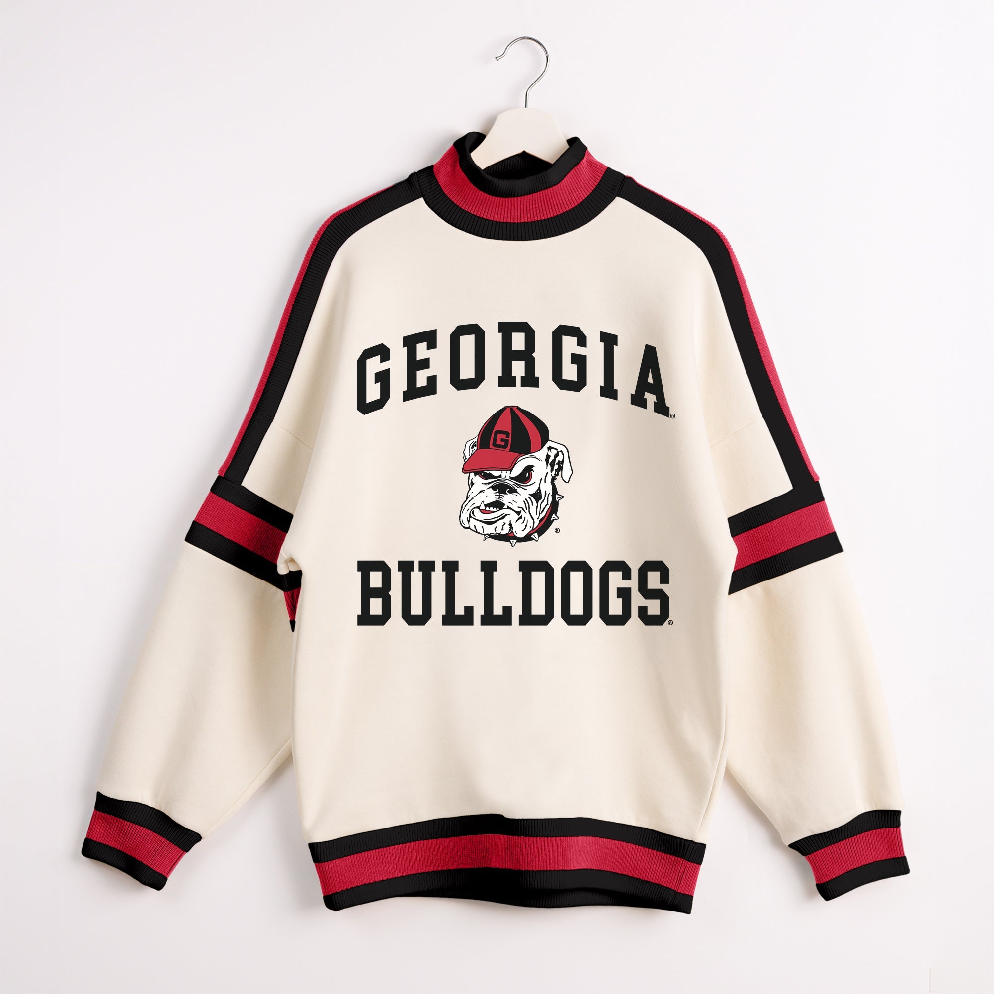 GEORGIA BULLDOGS VIVID MOTION COLORBLOCK TURTLENECK PULLOVER