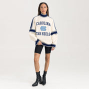 NORTH CAROLINA TAR HEELS VIVID MOTION COLORBLOCK TURTLENECK PULLOVER