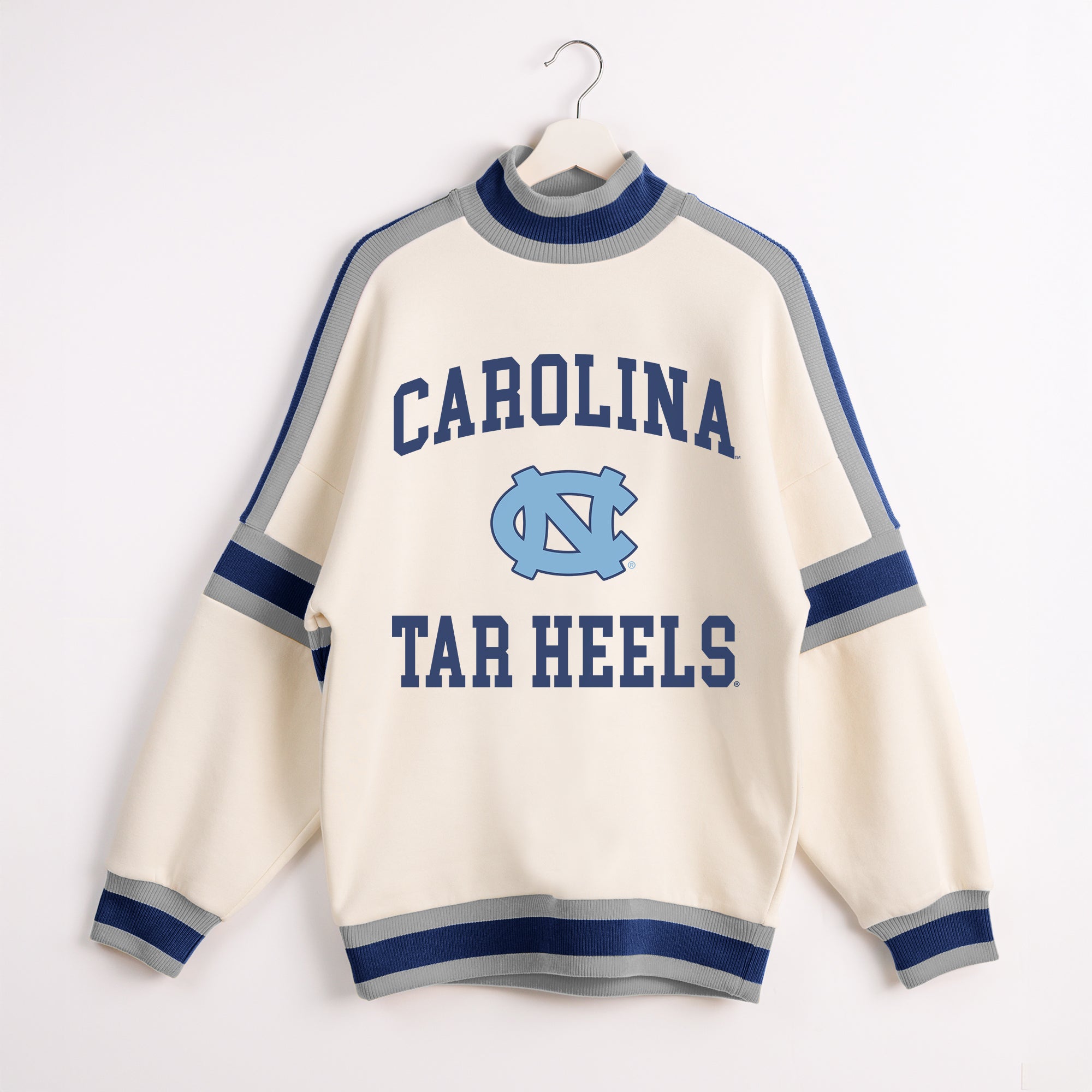 NORTH CAROLINA TAR HEELS VIVID MOTION COLORBLOCK TURTLENECK PULLOVER