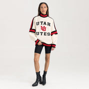 UTAH UTES VIVID MOTION COLORBLOCK TURTLENECK PULLOVER