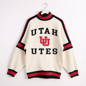 UTAH UTES VIVID MOTION COLORBLOCK TURTLENECK PULLOVER