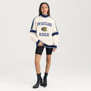 WISCONSIN-EAU CLAIRE BLUGOLDS VIVID MOTION COLORBLOCK TURTLENECK PULLOVER