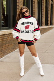 WISCONSIN BADGERS VIVID MOTION COLORBLOCK TURTLENECK PULLOVER