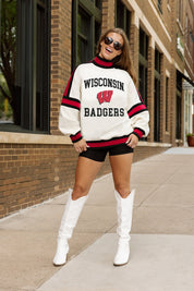 WISCONSIN BADGERS VIVID MOTION COLORBLOCK TURTLENECK PULLOVER