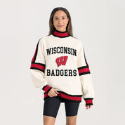 WISCONSIN BADGERS VIVID MOTION COLORBLOCK TURTLENECK PULLOVER