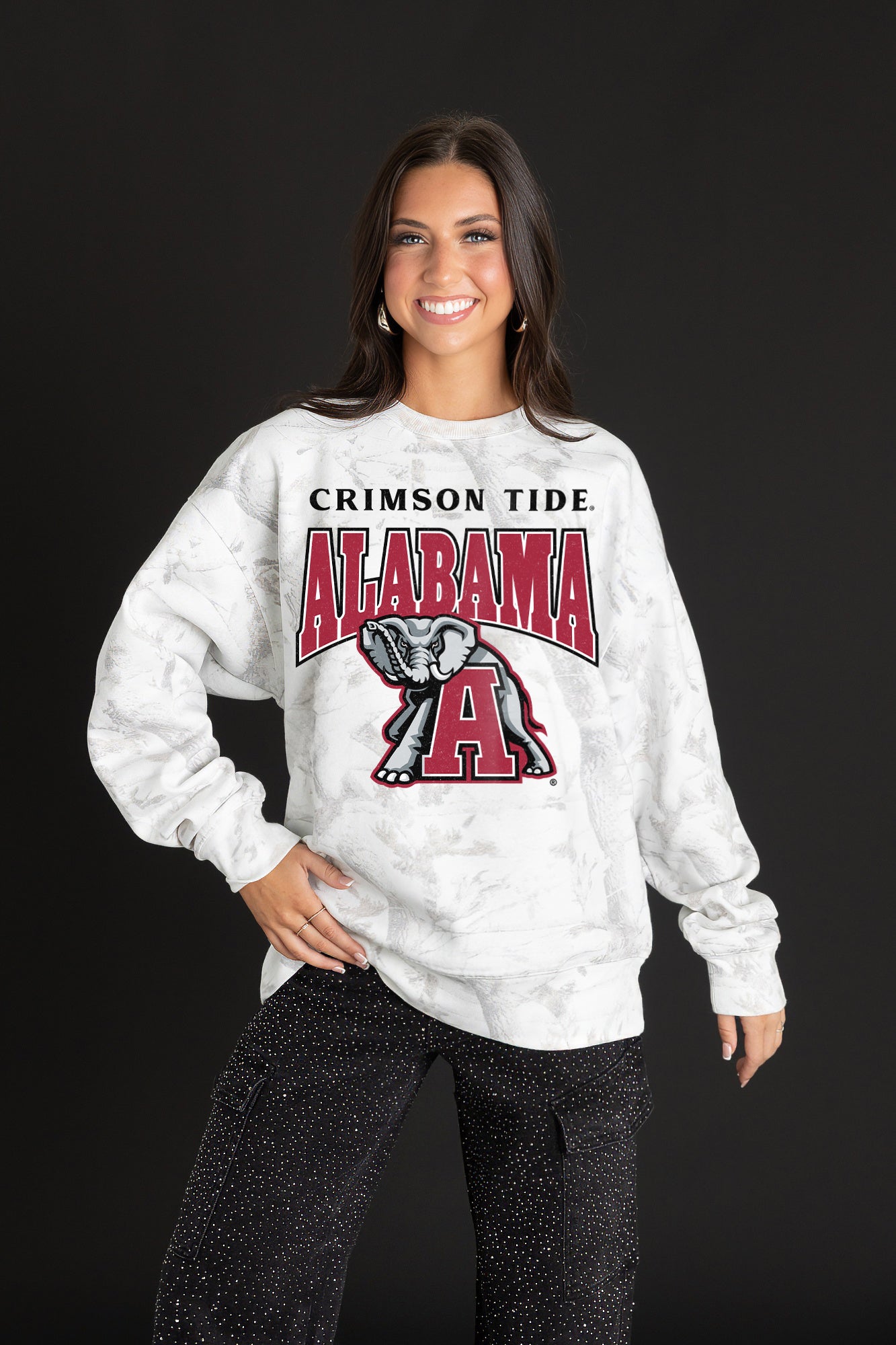 ALABAMA CRIMSON TIDE RALLY READY PREMIUM DROP SHOULDER PULLOVER