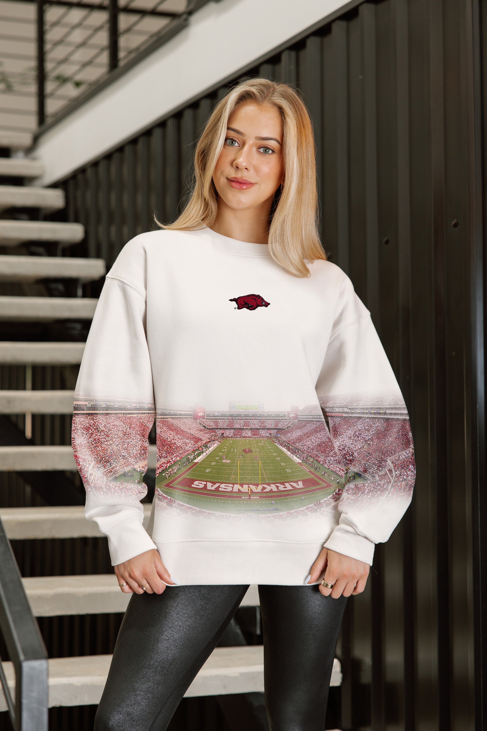 ARKANSAS RAZORBACKS POWER MOVE PREMIUM DROP SHOULDER PULLOVER