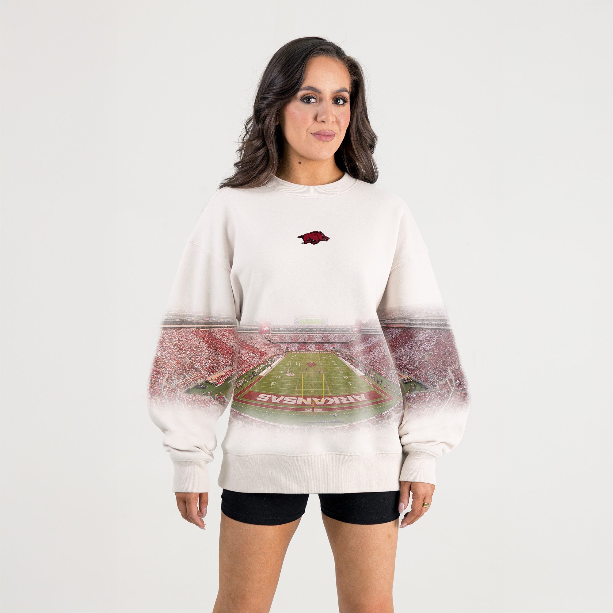 ARKANSAS RAZORBACKS POWER MOVE PREMIUM DROP SHOULDER PULLOVER