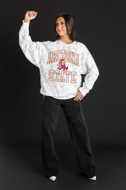ARIZONA STATE SUN DEVILS WHITEOUT PREMIUM DROP SHOULDER PULLOVER