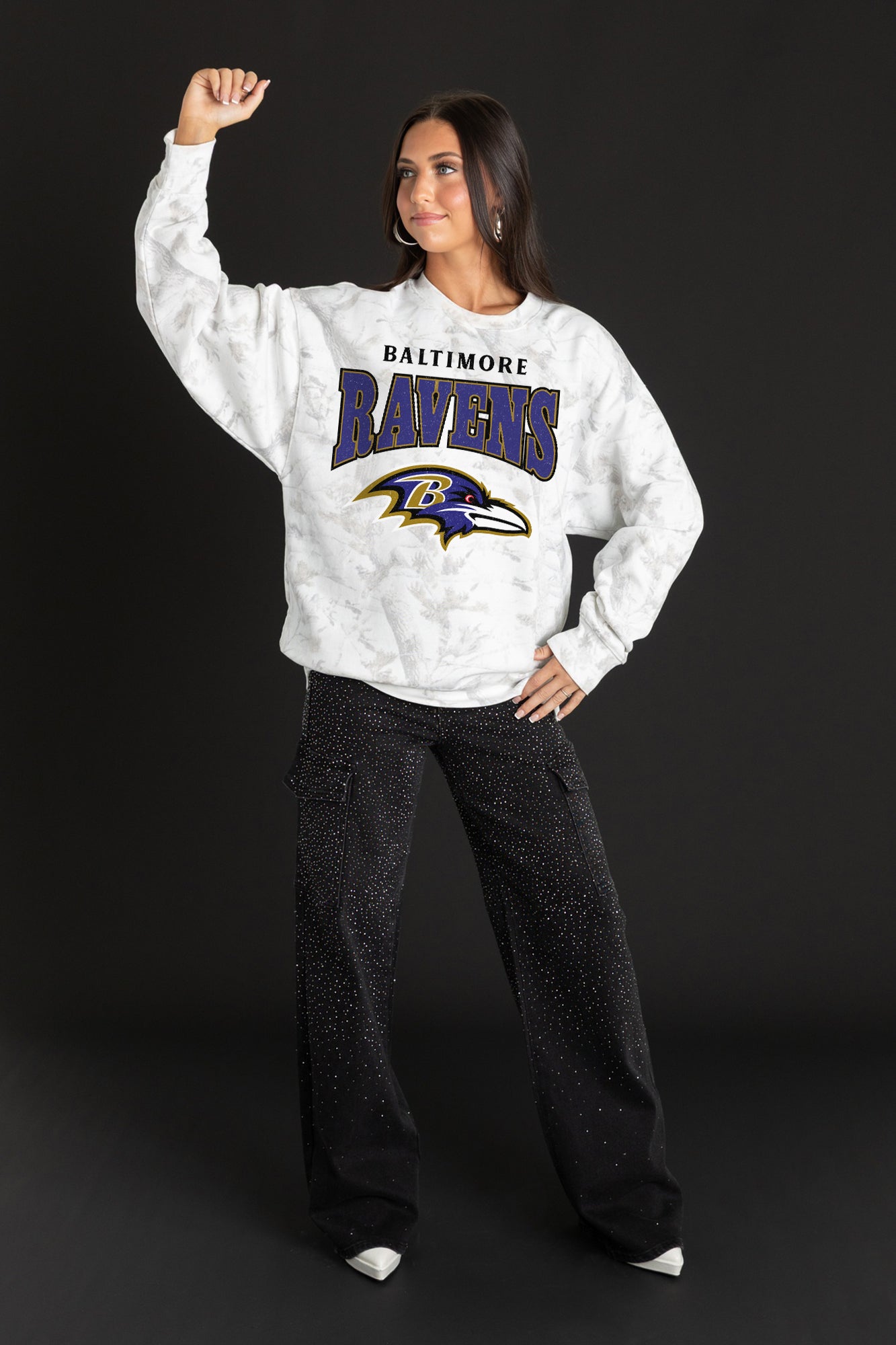 BALTIMORE RAVENS RALLY READY PREMIUM DROP SHOULDER PULLOVER
