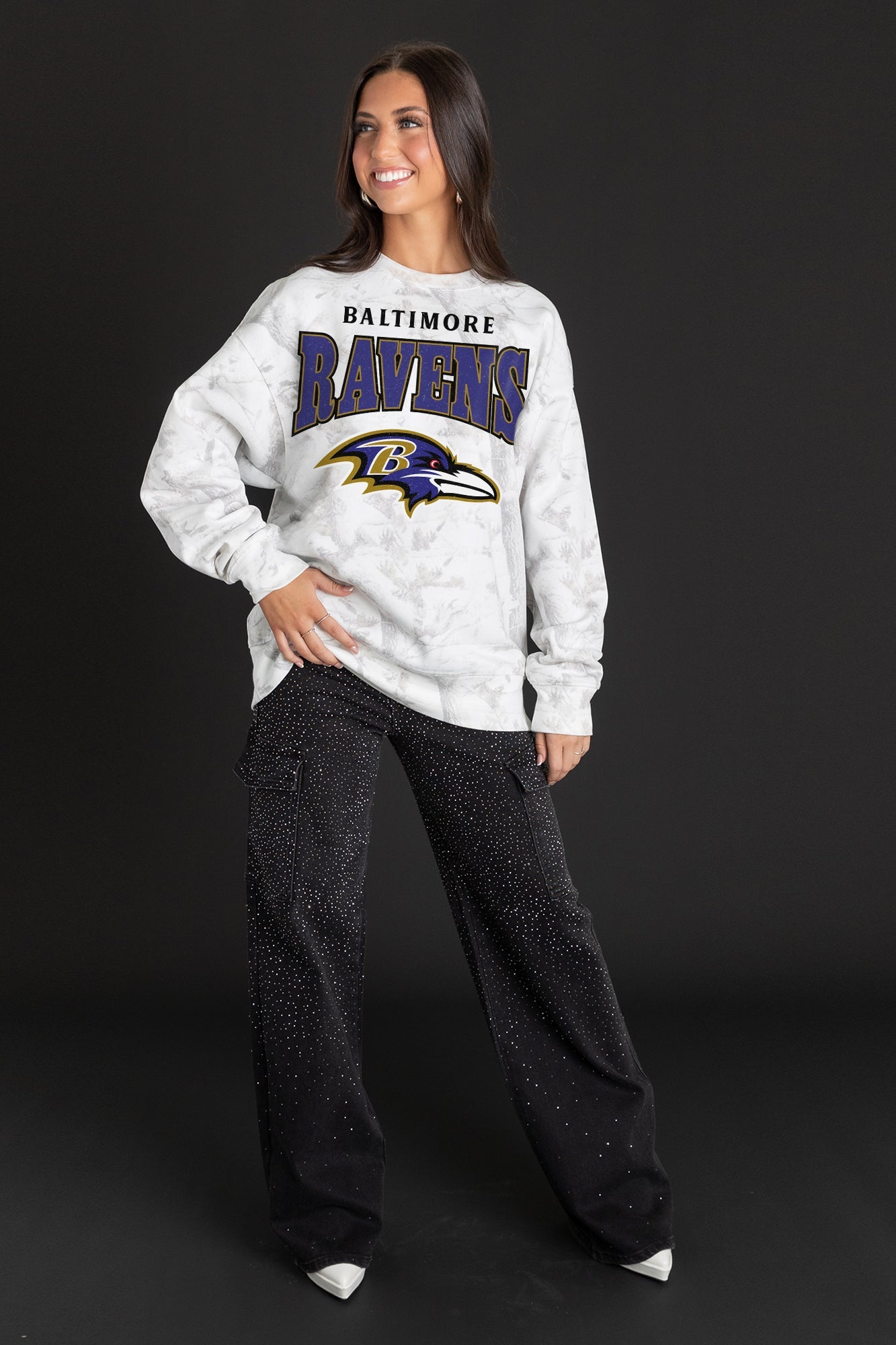 BALTIMORE RAVENS RALLY READY PREMIUM DROP SHOULDER PULLOVER
