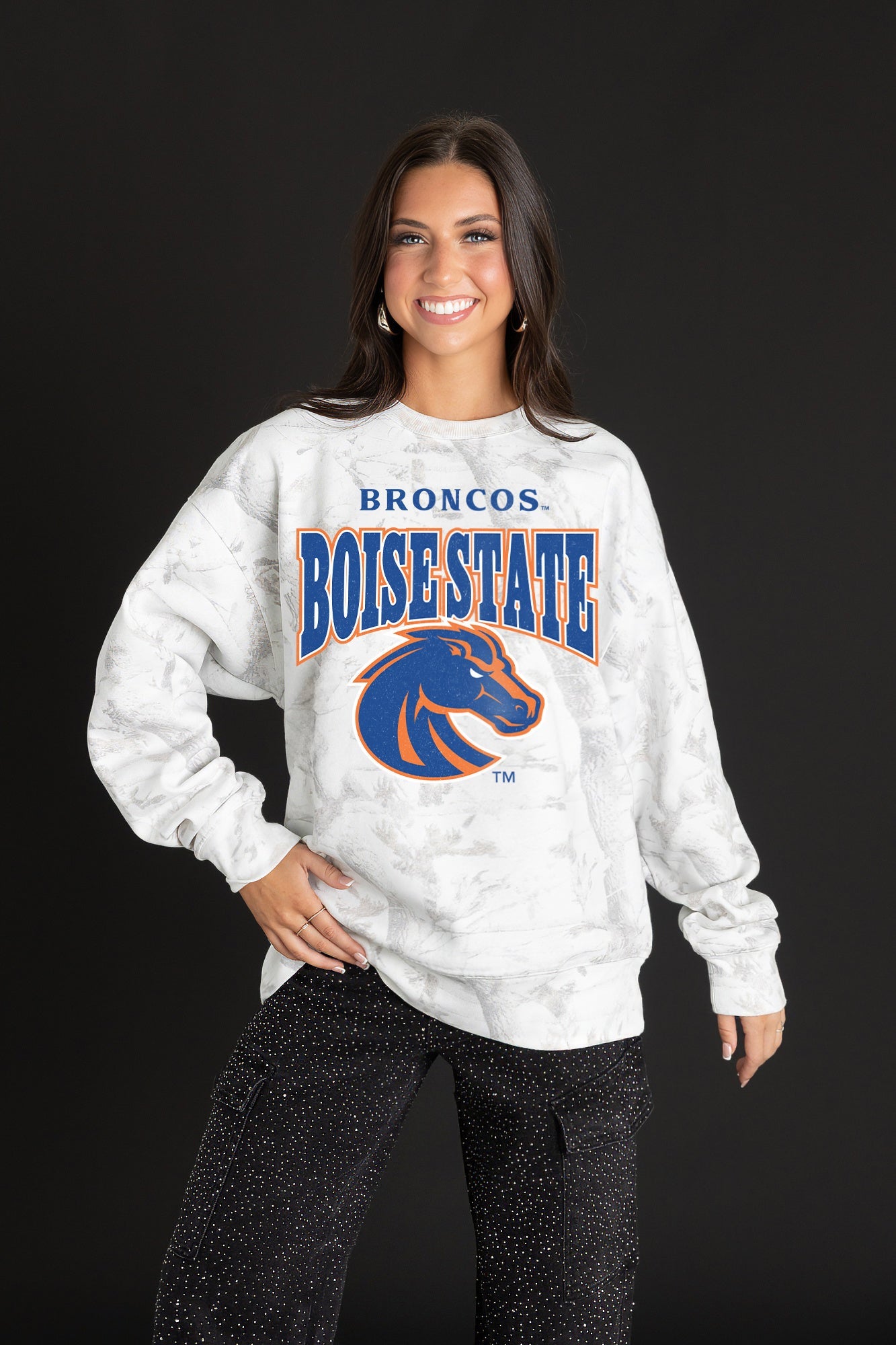 BOISE STATE BRONCOS RALLY READY PREMIUM DROP SHOULDER PULLOVER