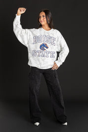 BOISE STATE BRONCOS WHITEOUT PREMIUM DROP SHOULDER PULLOVER