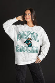 COASTAL CAROLINA CHANTICLEERS WHITEOUT PREMIUM DROP SHOULDER PULLOVER