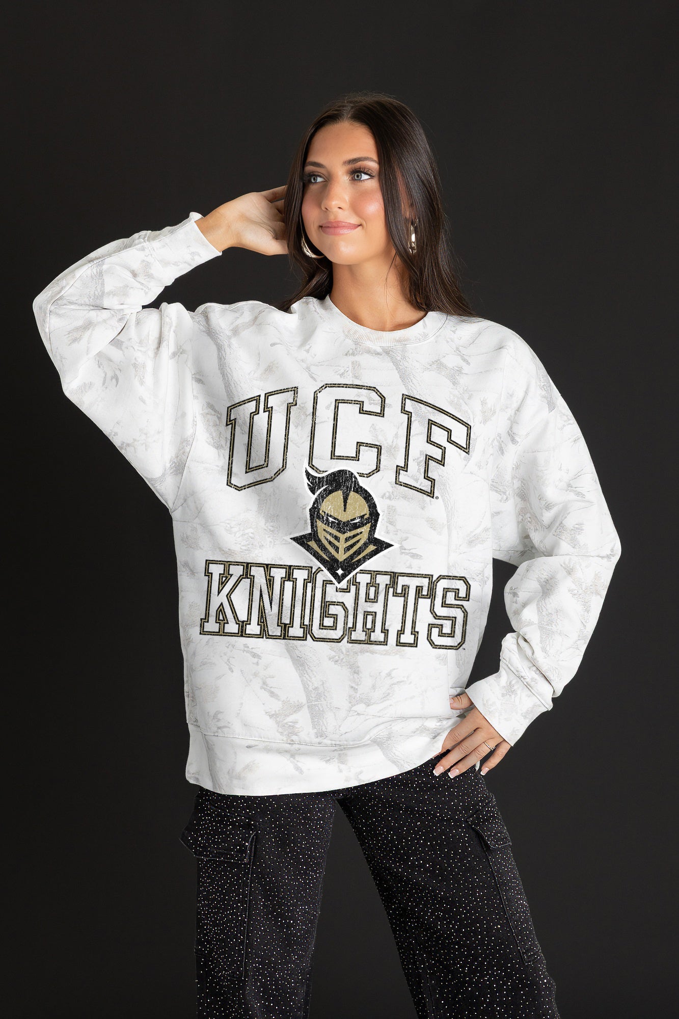 CENTRAL FLORIDA KNIGHTS WHITEOUT PREMIUM DROP SHOULDER PULLOVER