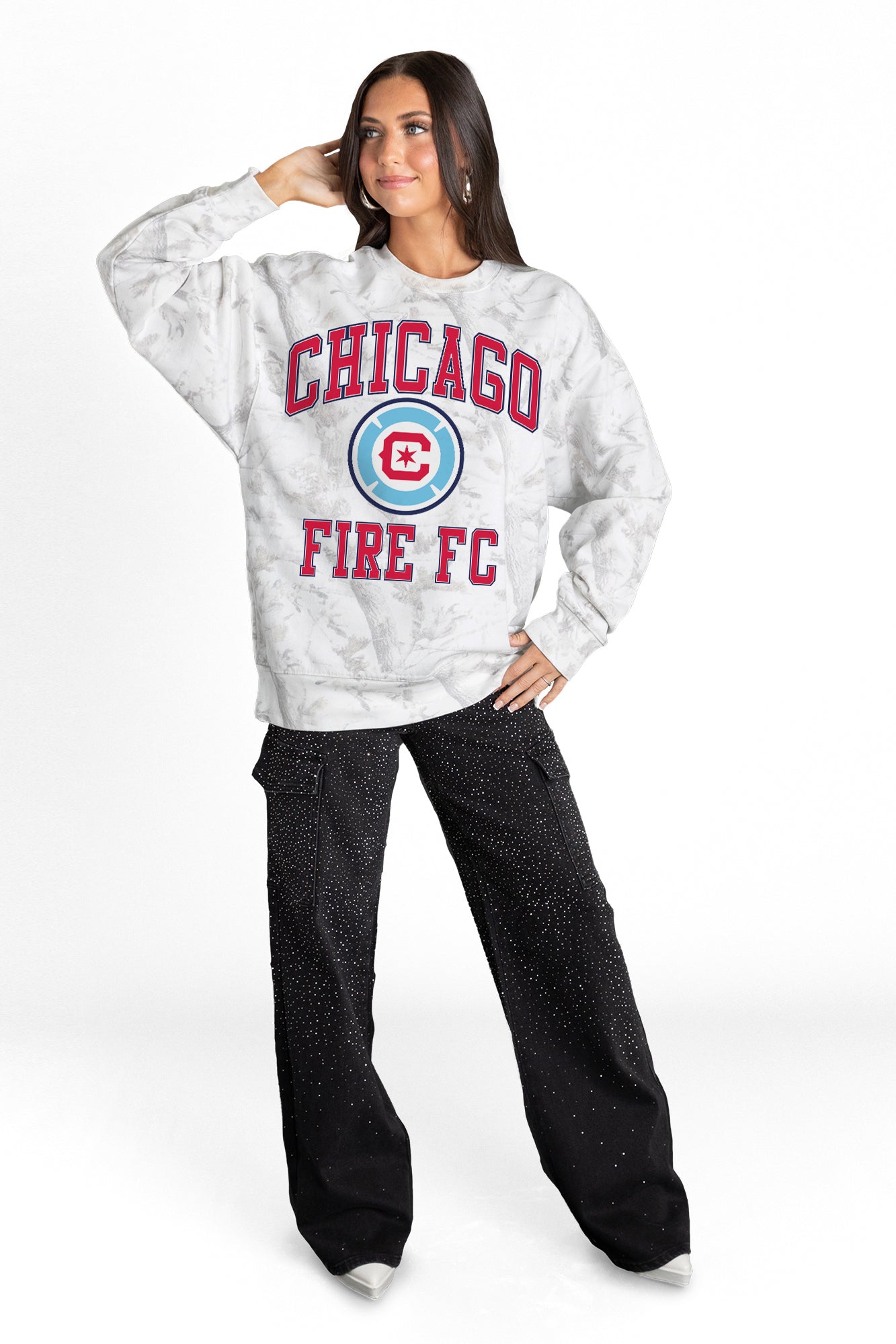 CHICAGO FIRE FC REFINED RIVALRY PREMIUM DROP SHOULDER PULLOVER